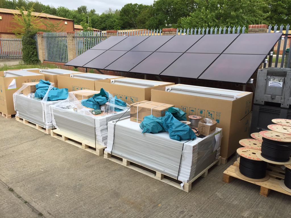 fastercrkt's tweet photo. More PV systems ready to be installed this week! http://t.co/aVADgtHjO4