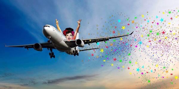SugarDuJoure's tweet image. So this is an "artists impression" of me flying to the @LondonBurlyFest! Hold on tight #London, Sugar's comin'!