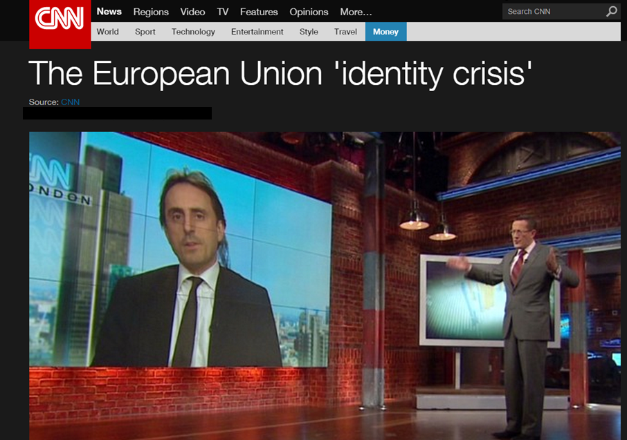 GLOGO's tweet photo. Nicolas De Santis, CEO of Gold Mercury &amp; BRAND EU when he spoke to Richard Quest on #CNN about EU's identity crisis. http://t.co/1sayP8v9ed