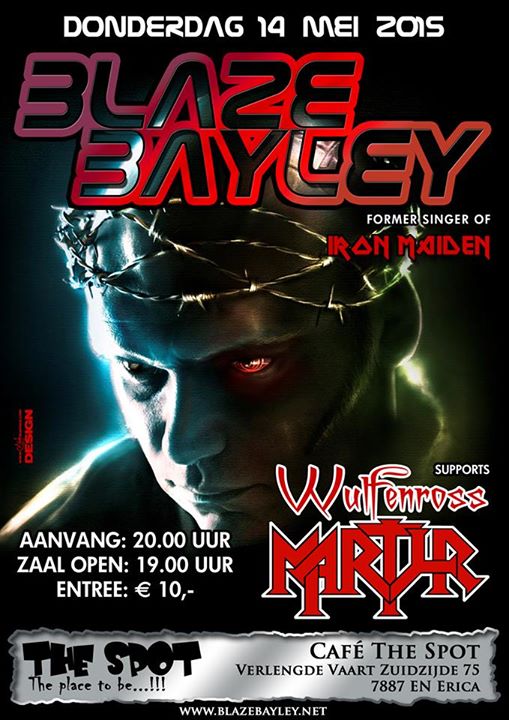 Vanavond Blaze Bayley @ Cafe the spot Erica #BlazeBayley #ironmaiden #metal
