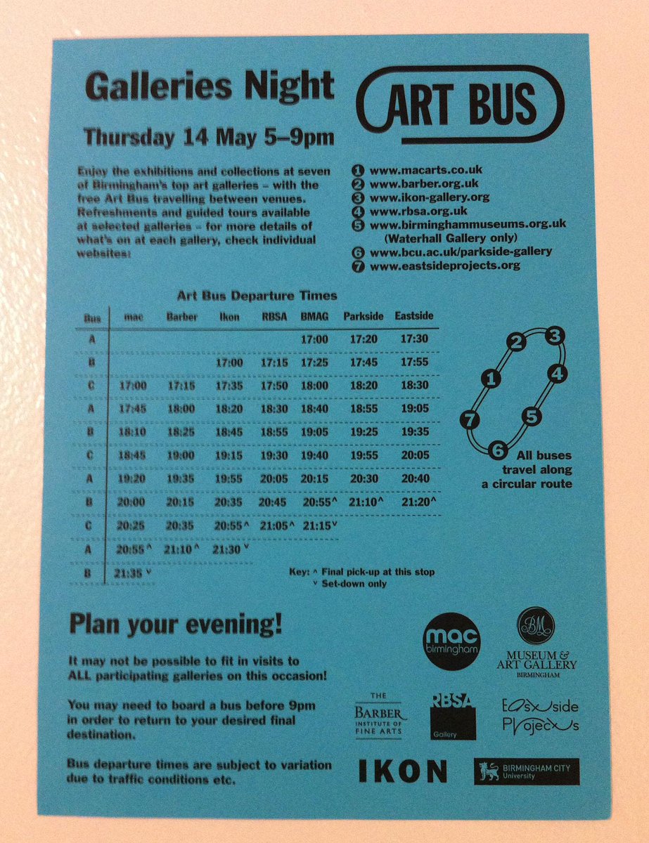 ikongallery's tweet photo. It's #artbus tonight @BarberInstitute @BM_AG @eprjcts @ikongallery @ParksideGallery @rbsagallery @mac_birmingham http://t.co/ArBACMCnJm