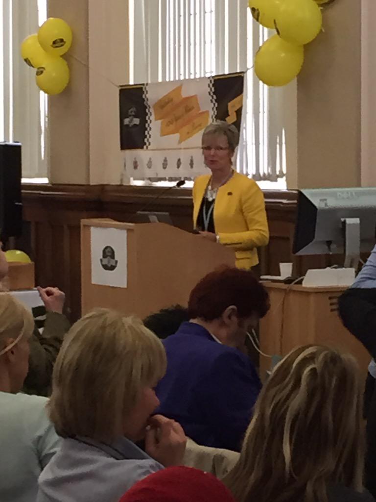 Cumbriapolice's tweet photo. Judith Gillespie CBE - retired DCC for @PoliceServiceNI #100WIP Great speakers at today's conference #inspiring http://t.co/lCa4Bu66Du