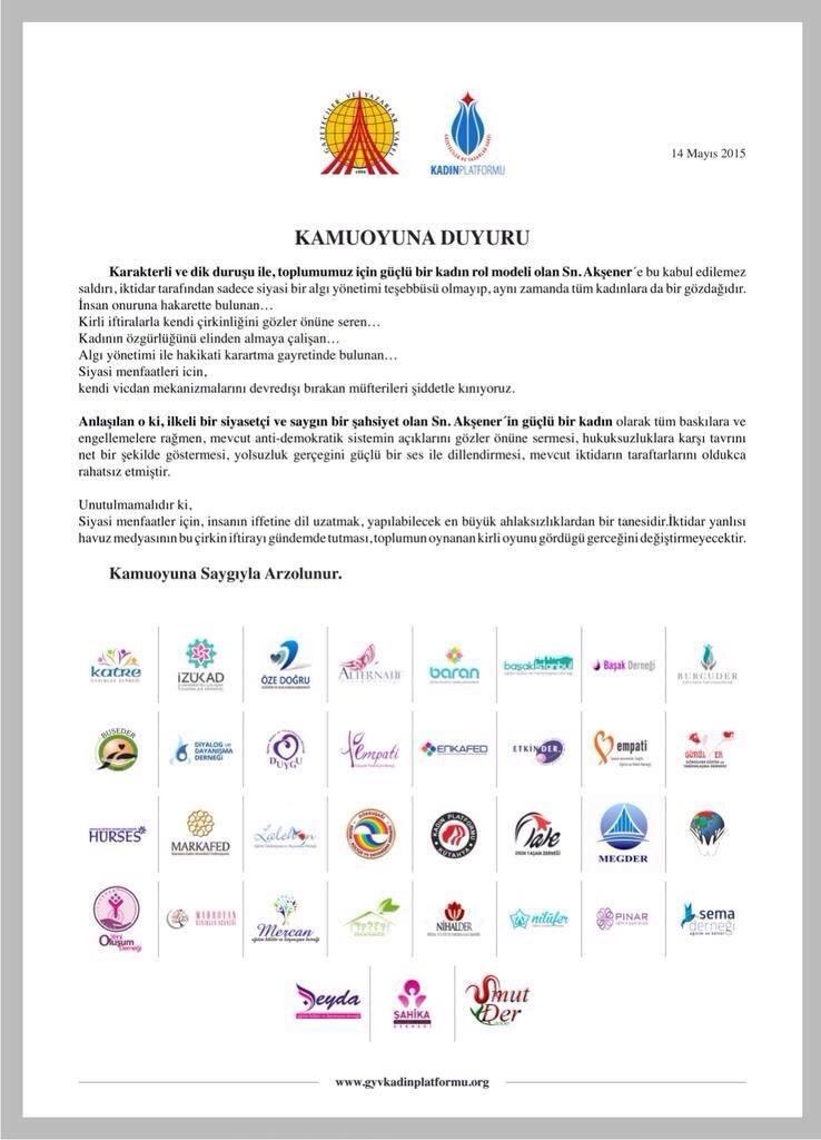 bahardernegim's tweet photo. Kamuoyuna duyuru: Sn Meral Akşener'e yapılan kabul edilemez çirkin saldırı ve hakareti kınıyoruz. http://t.co/drLWiN6SBR