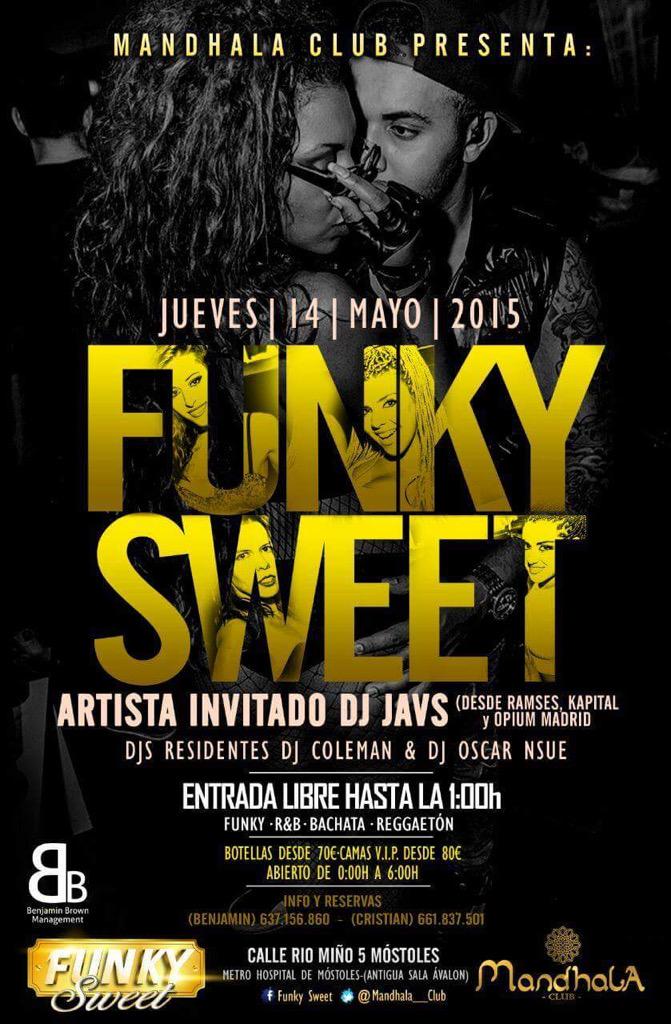 _Madridnight's tweet photo. Chic@s
★HOY JUEVES★ #FUNKYSWEET EN SALA  @Mandhala__Club #MOSTOLES @DjColemanMadrid #DjOscarNsue &amp; invitado @DJJavs90 http://t.co/iHWI6sWOlf