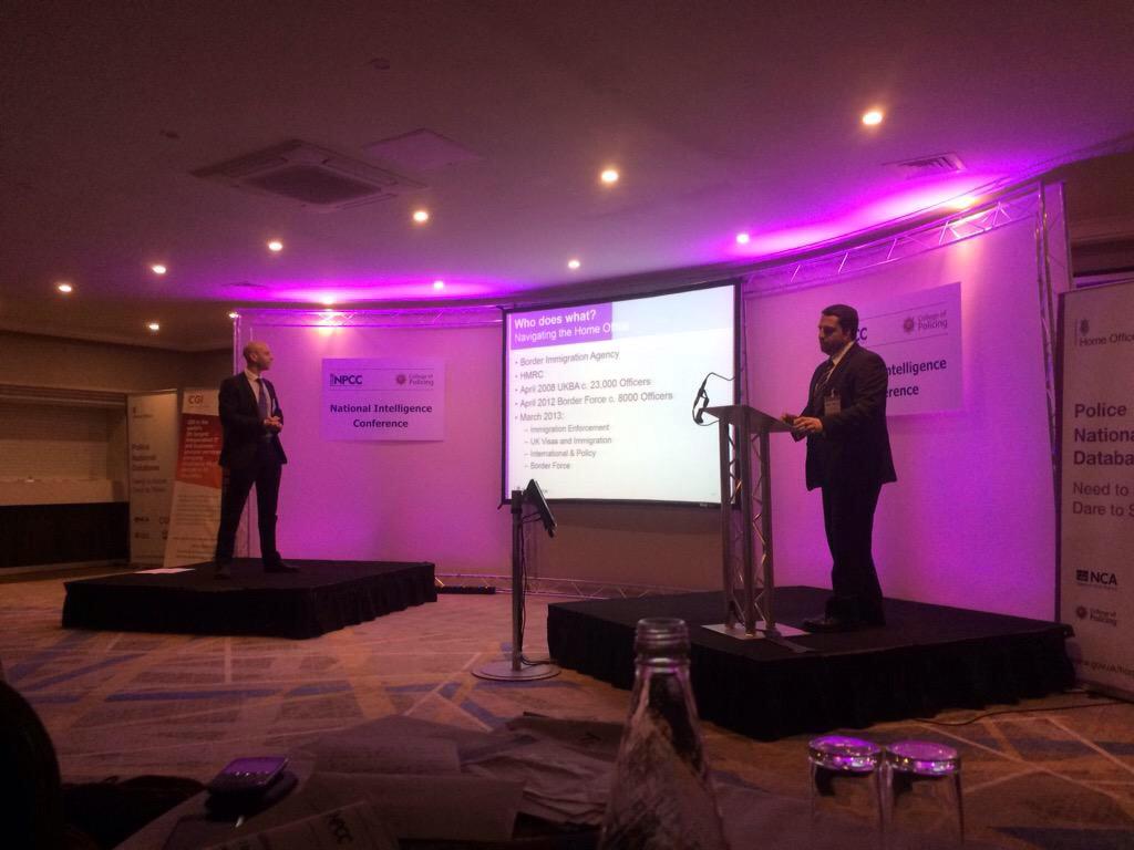 NIntelligenceC's tweet photo. Rob Gould from the Home Office Immigration Intelligence with Dan Scully from Border Force #NIC15 @ukhomeoffice http://t.co/xEqpGeA3OZ