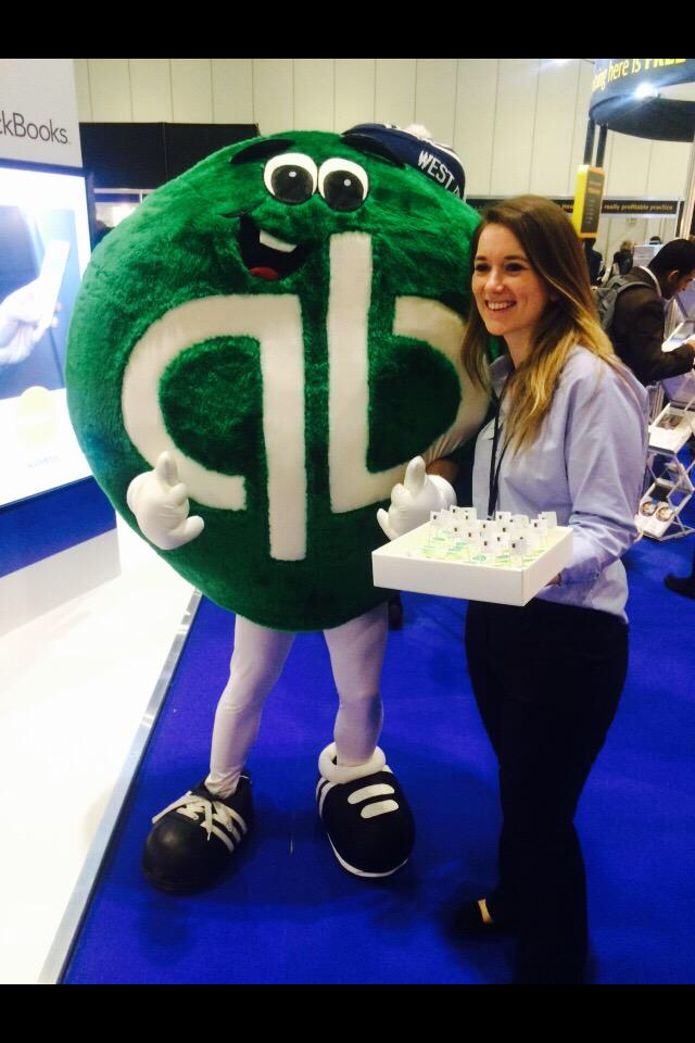 Mr QB is making lots of friends at #Accountex say hi when you see him and get a #qbselfie <a href="/QuickBooksUK/">Intuit QuickBooks UK</a>
