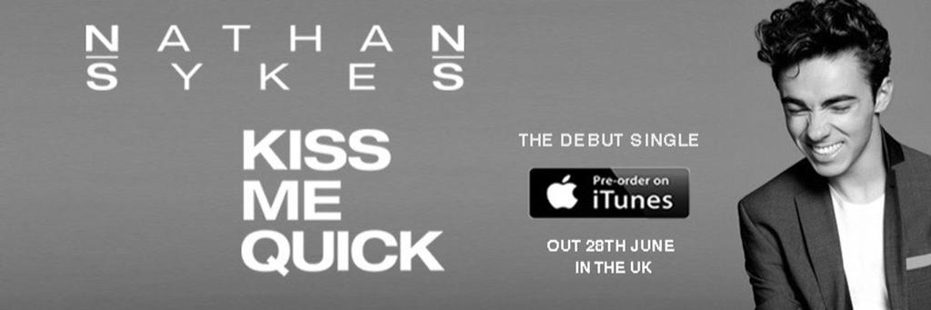 NSykesUpdatess's tweet photo. Kiss Me Quick is now available to pre-order in the UK. ... http://t.co/jMGYMSQBb5 #KissMeQuickSingle @NathanSykes http://t.co/O6n4LrwwP8