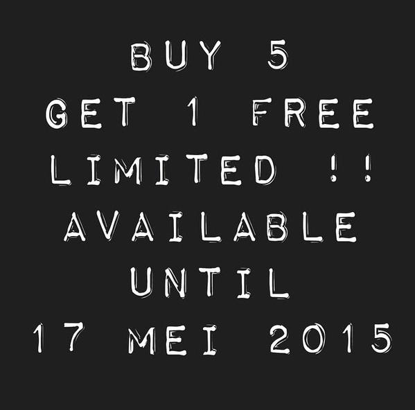 PROMO THIS WEEK! BUY 5 GET 1 TICKET FREE until 17 may 2015. So, tunggu apalagi?Yuk langsung ke ticket box kita!