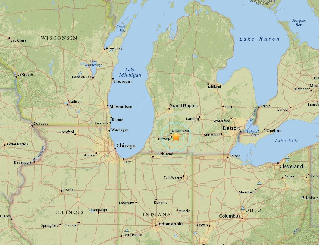 Breaking news on Southern Michigan earthquake, May 2, 2015