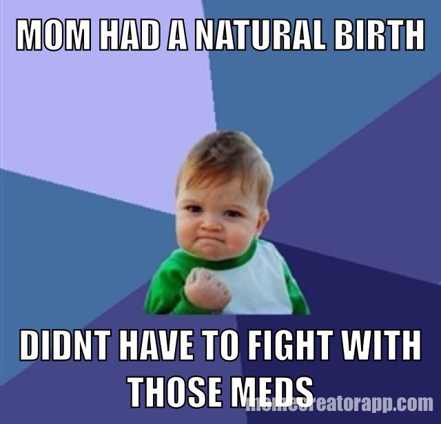 _BeTrue2U's tweet image. This meme is intended to address the babies health during birthing