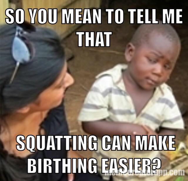 _BeTrue2U's tweet image. This meme addresses a misconception of "normal" birthing