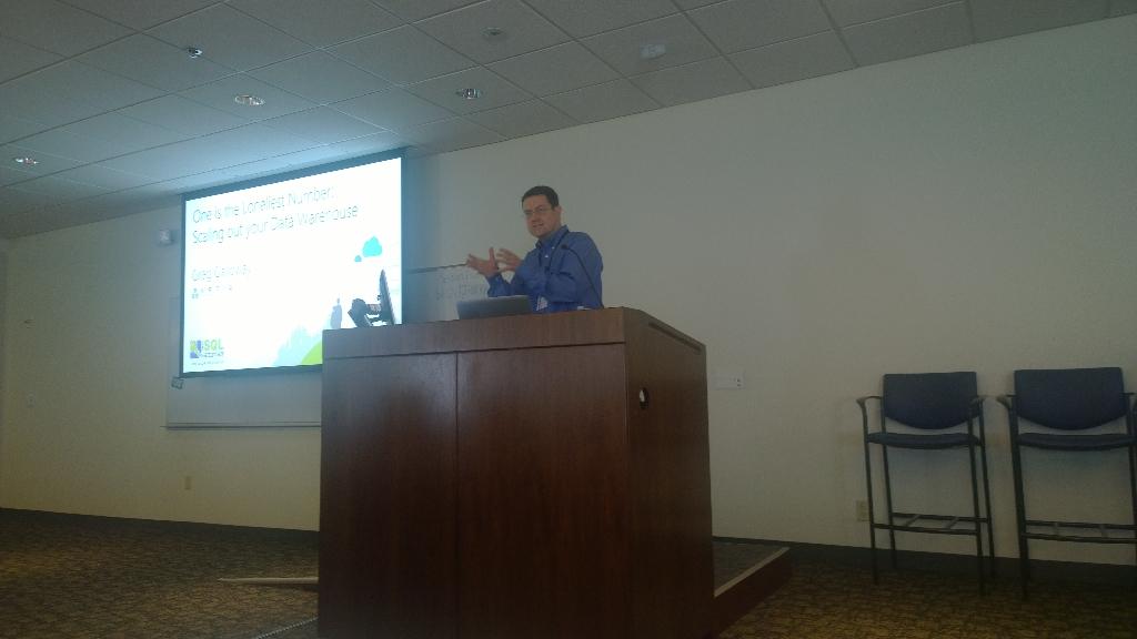 msbicdfw's tweet photo. SQL MVP and Greg Galloway delivering an awesome APS session! #sqlsat396 @artisconsulting http://t.co/SqMbU8Vzyg