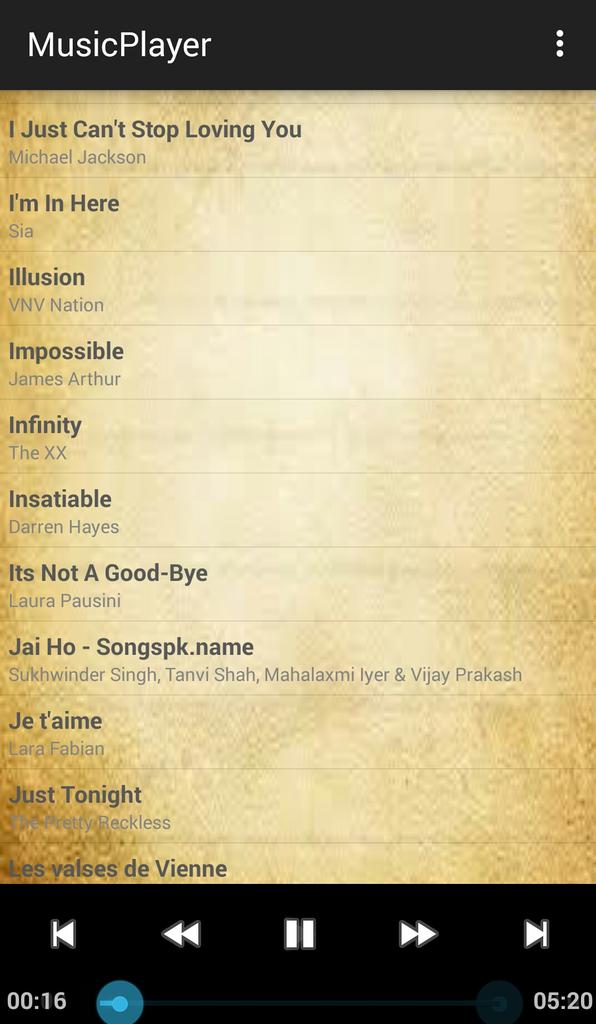 Utsav Kumar on Twitter "Music player app now supports pause,seek