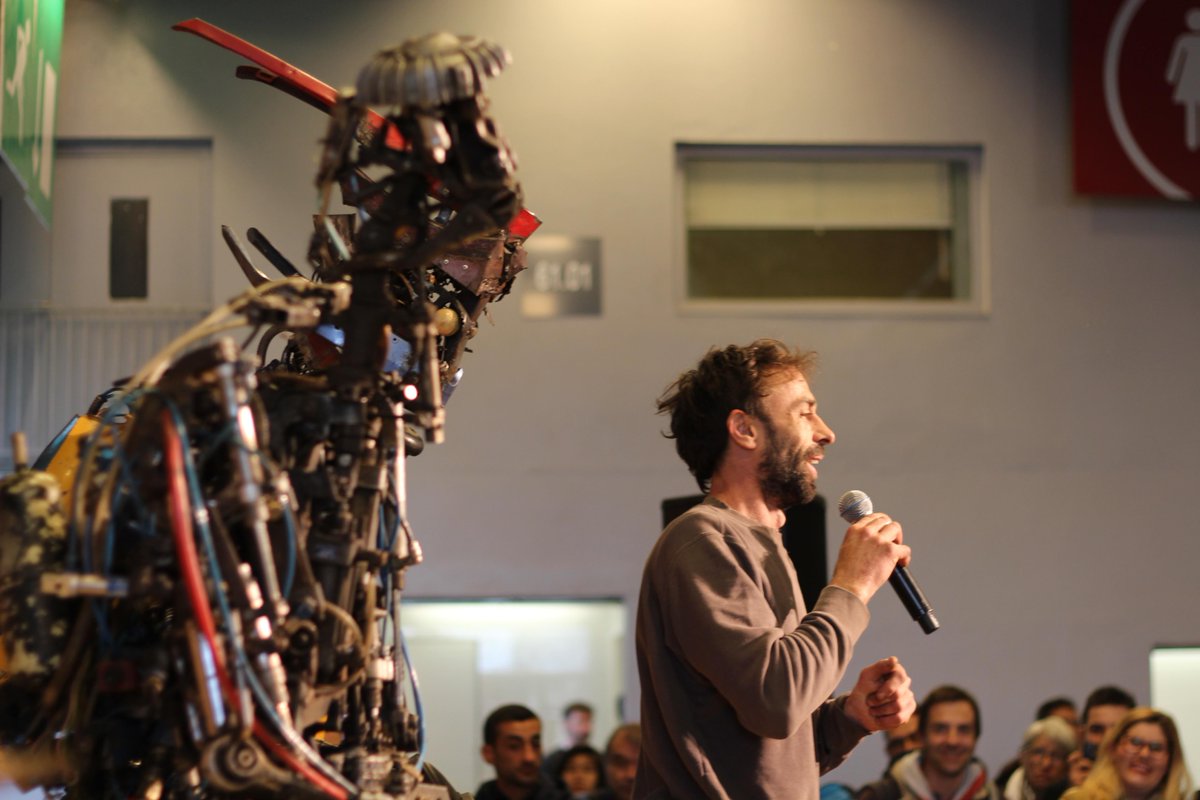 Rock and Roll #MakerFaire style, with #KoljaKugler and the #OneLoveMachineBand, koljakugler.com. #MFP15