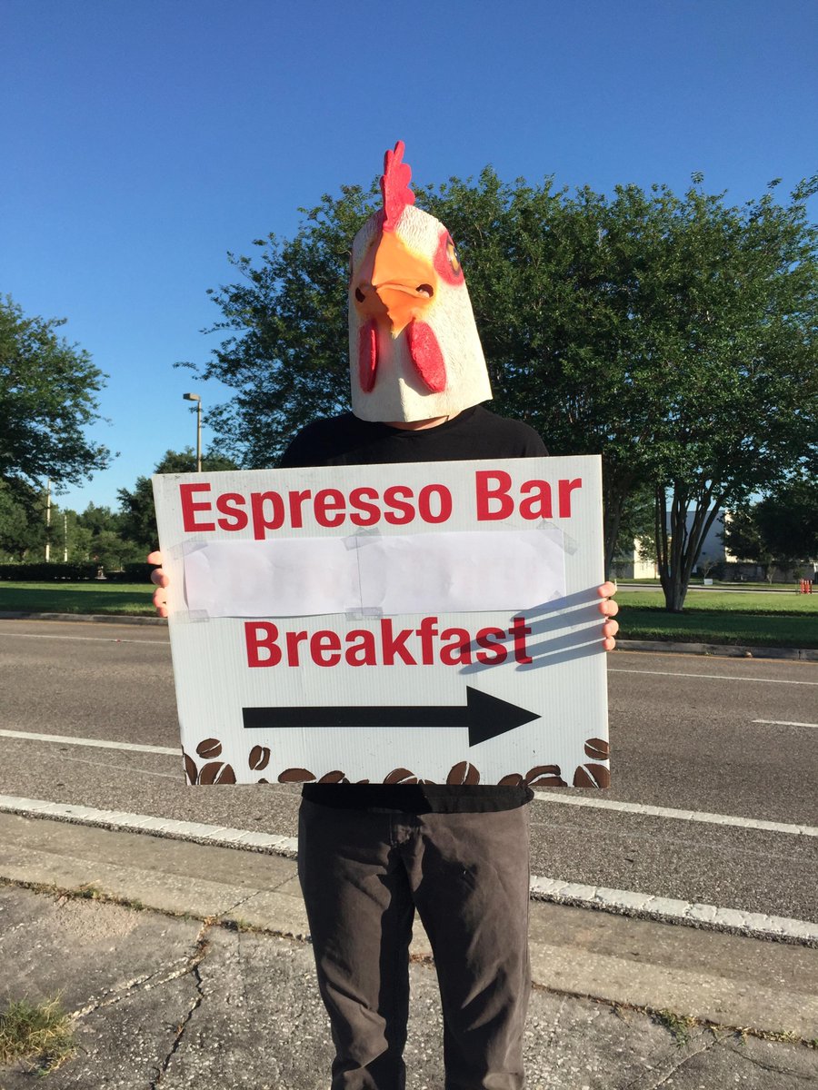 GrindWestchase's tweet photo. It's the Westchase Garage Sale today!  Come on in for #coffee and #breakfast. http://t.co/vq8G3fpdCb