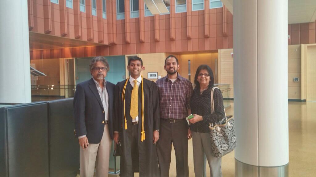 Naps_on_Sunday's tweet photo. My mom and brother both graduate today! Congrats to Anita and Ishan Biswas!!! #MGoGrad http://t.co/XbMQeGJWjP
