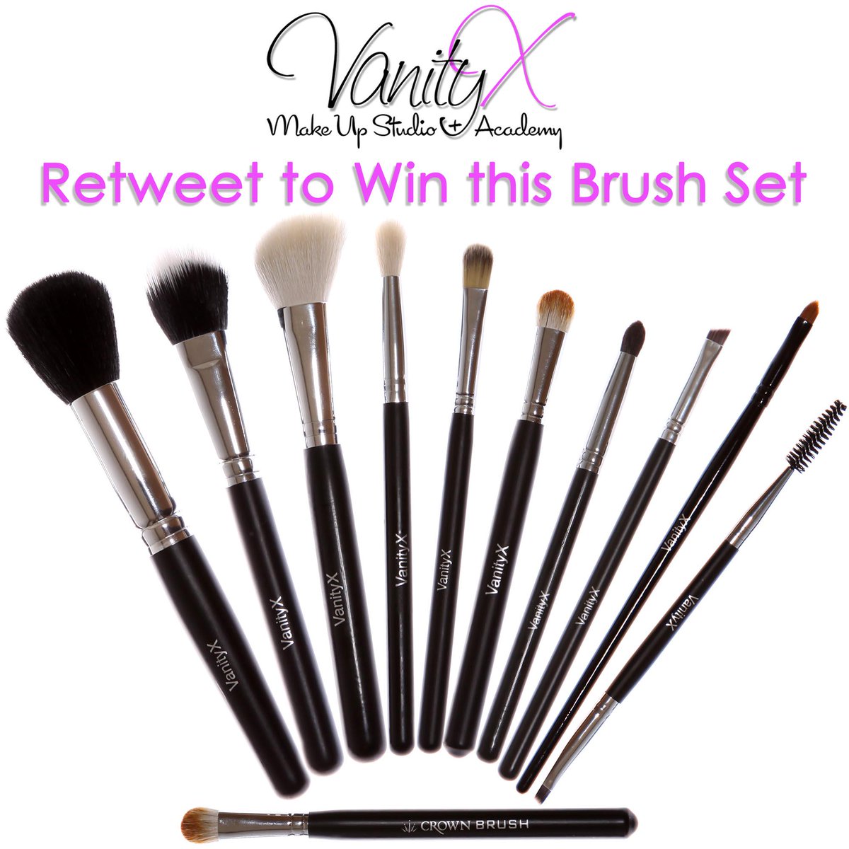 VanityXMakeUp's tweet photo. RT to WIN one of our exclusive VanityX @crownbrushuk brush set. http://t.co/yUSxUSy45D #competition #giveaway http://t.co/N3Yye9SZWX