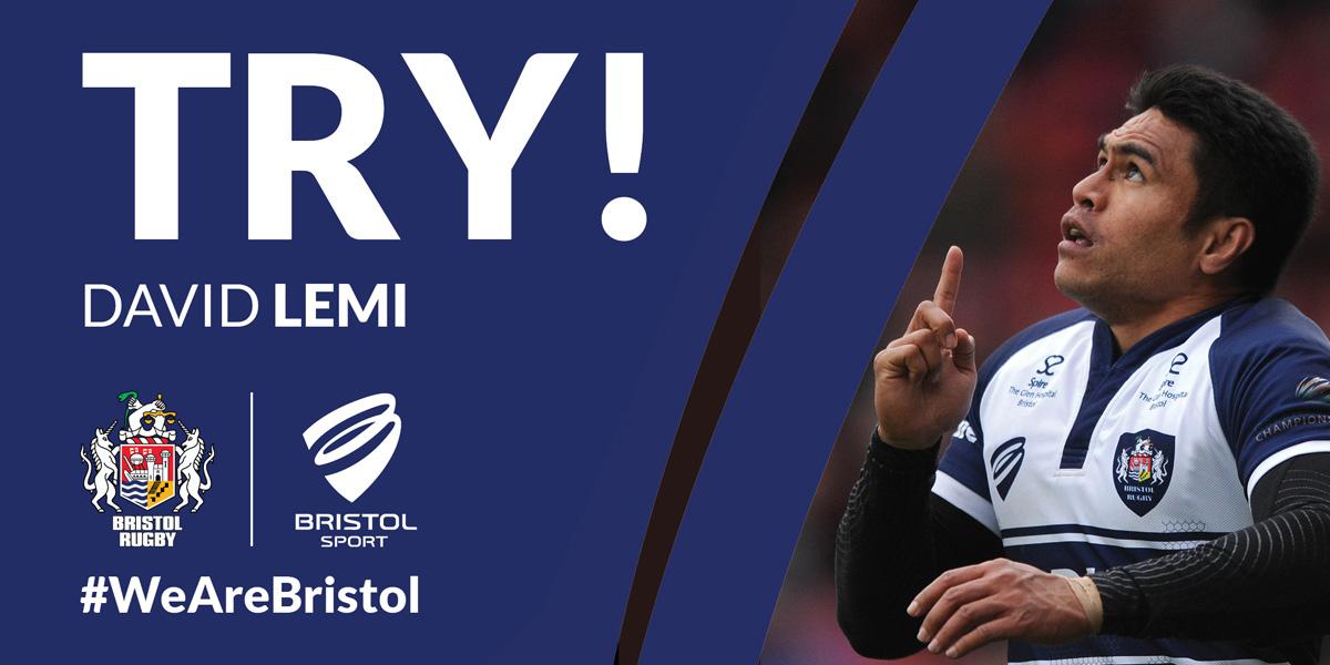BristolBears's tweet photo. TRY! Nicky Robinson ghosts blind and feeds Lemi to race over. Henson converts. 18-17 (65 mins). http://t.co/A638NnMjpq