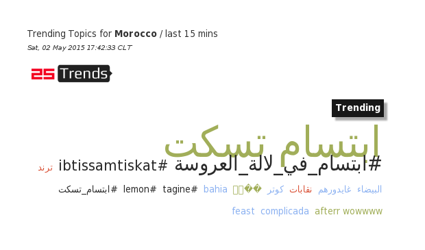 maryouma_maroc's tweet photo. #IbtissamTiskat 
#ابتسام_في_لالة_العروسة
ابتسام تسكت 
اختلنا الترند المغربي http://t.co/WHYou1Ty21