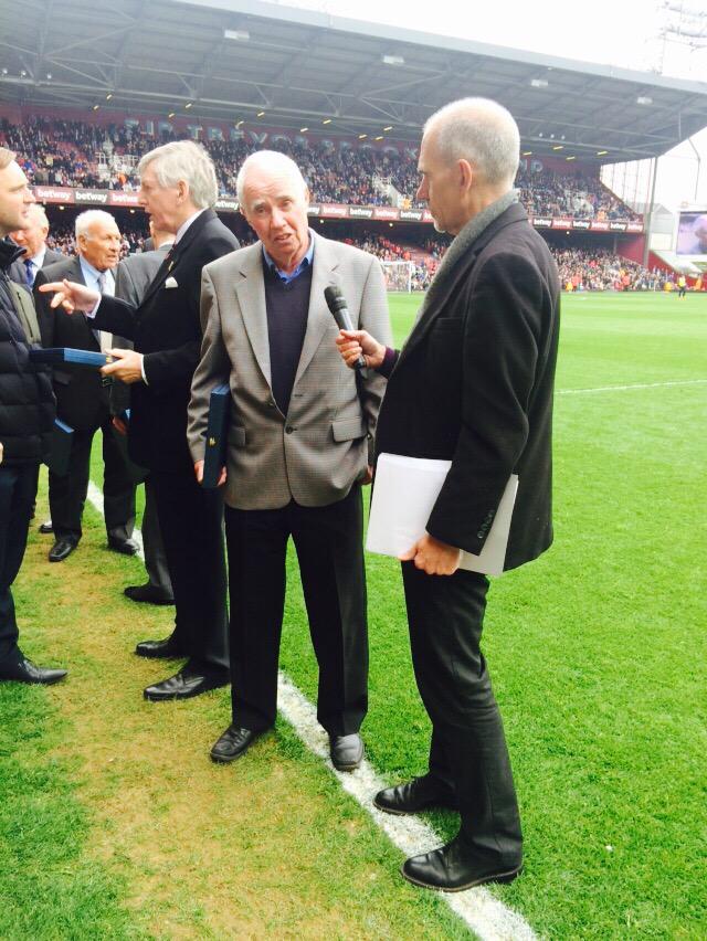 WestHam's tweet photo. ECWC: The 1965 #ECWC winners are presented with commemorative plates 50 years on from West Ham's greatest night #COYI http://t.co/XrkqUv8BPD