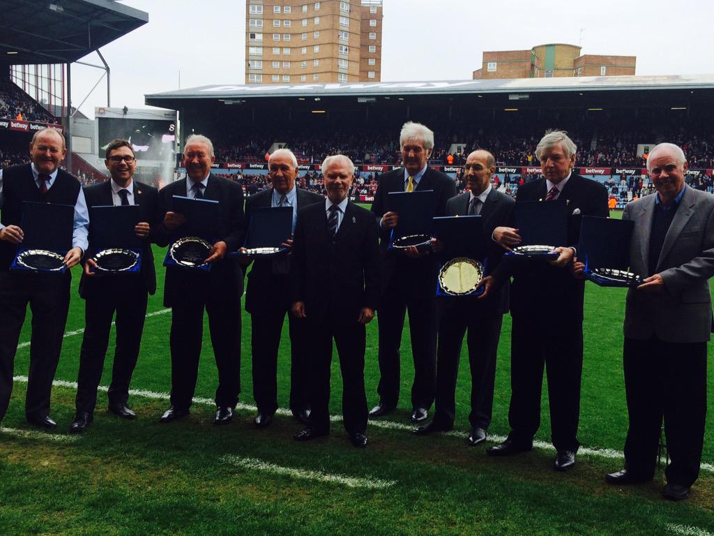 WestHam's tweet photo. ECWC: The 1965 #ECWC winners are presented with commemorative plates 50 years on from West Ham's greatest night #COYI http://t.co/XrkqUv8BPD
