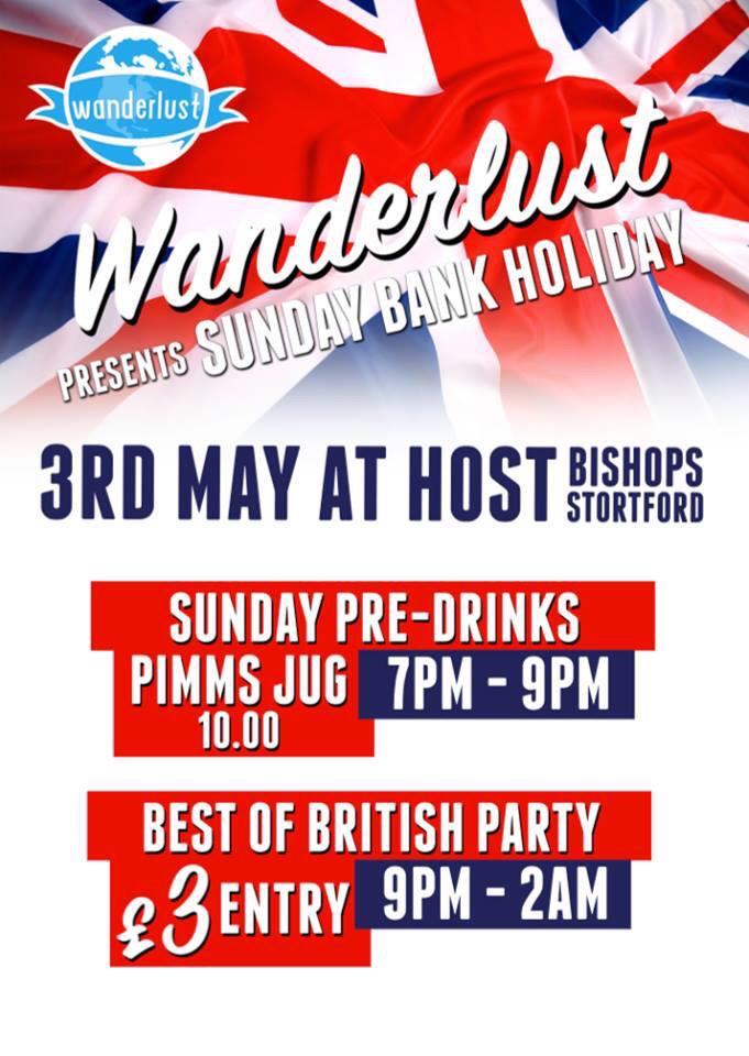 wanderlustpromo's tweet photo. Tomorrow night we are hosting our "Best of British" party at Host, come along and enjoy this bank holiday weekend! 🌎🌎 http://t.co/H6kbUc6FJy