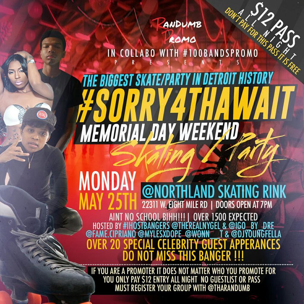 TouchMyTwerk_'s tweet photo. Y'all know #RanDumbPromo throws the best bangers #Sorry4thawait is our last Banger so be there http://t.co/Yv477QCXA1