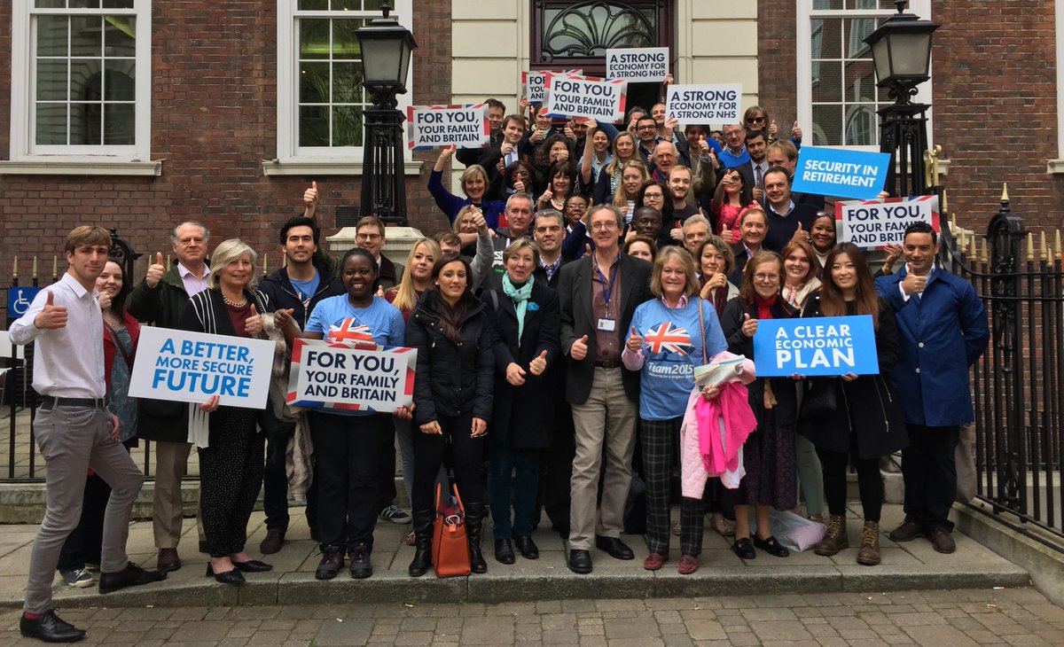 Majority2020's tweet image. PHOTO: Our one and only Alan Mabbutt OBE leading a team of volunteers out from CCHQ