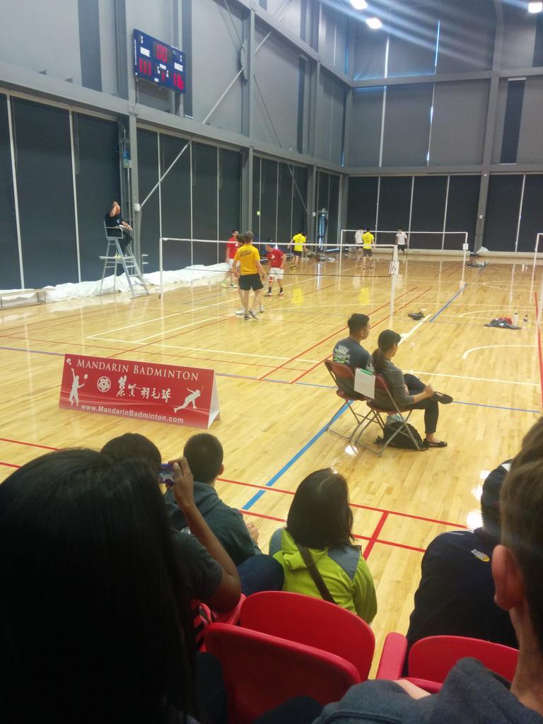 Andy_Shin_'s tweet photo. Go @trudeauhs adwin and Philip #offsaa #badminton http://t.co/fLkdbrcOK3