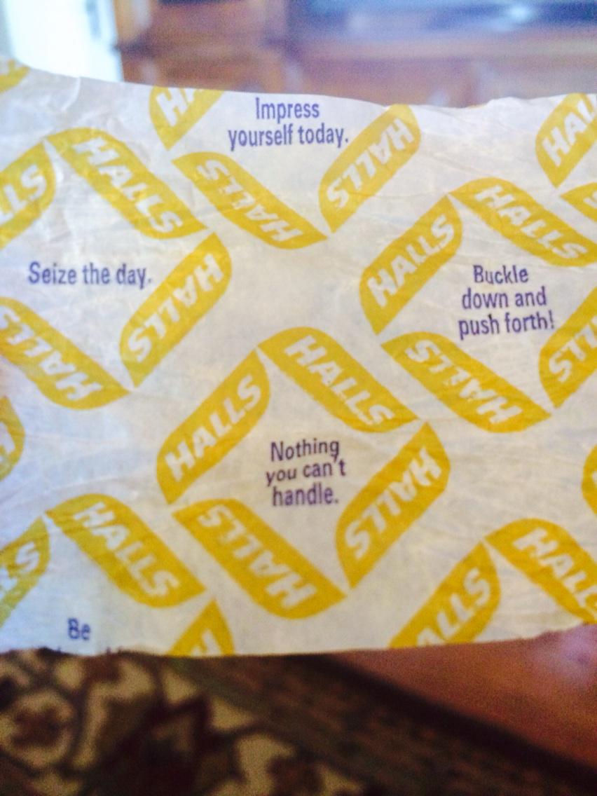 thatferrell's tweet photo. When you're sick as hell and your cough drop is the real MVP #halls http://t.co/NRTW6FDq7F