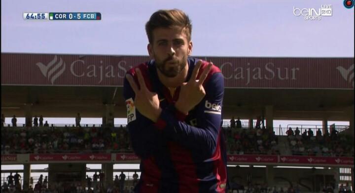 caguentoo_'s tweet photo. Grande Piqué recordándole al Madrid en que puesto de Liga esta http://t.co/czNJYOdeIT