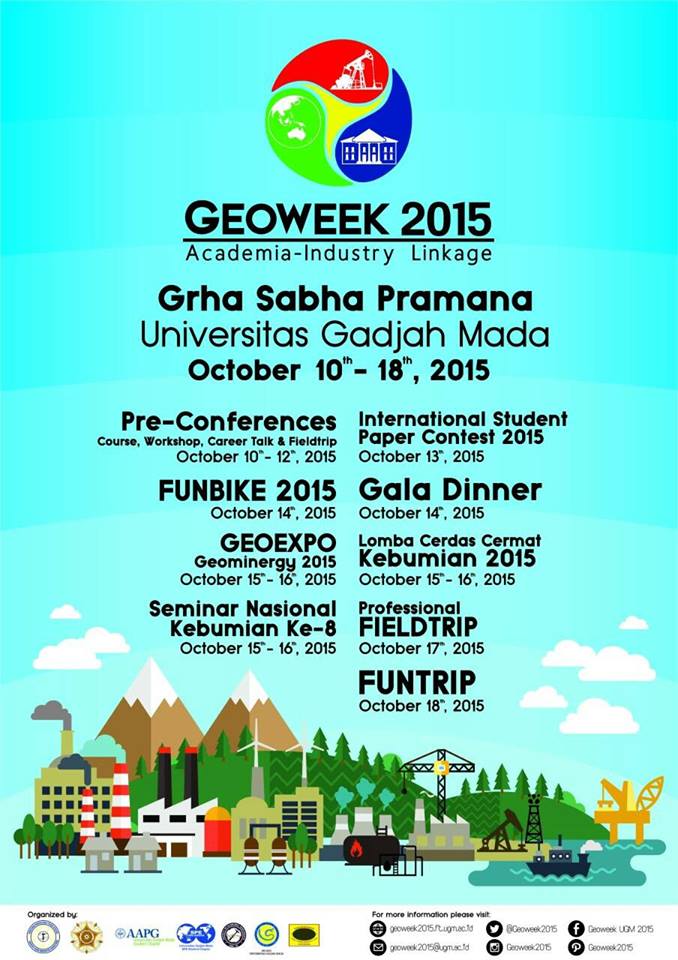 Now it's coming closer!! Choose the event where your passion at!
geoweek2015.ft.ugm.ac.id  <a href="/SMIAGIUNMUL/">SM-IAGI UNMUL</a> <a href="/SMIAGI_ITB/">SM-IAGI ITB</a>
