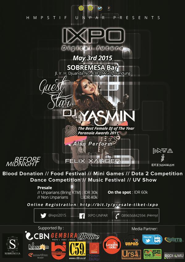 loopiesradio's tweet photo. Last day to buy the presale! Don’t miss the beauty of @DJ_Yasmin TOMORROW #IXPO2015!! @IXPO2015 http://t.co/JLOVNo2GN7