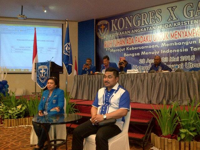 DppGamki's tweet photo. Michael Wattimena, SE,MM. (134 suara) terpilih sebagai Ketua Umum DPP GAMKI 2015-2018 ungguli Astri Litha (33 suara). http://t.co/Yg2JW2gSqW