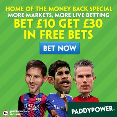 GrabFreeBets's tweet image. Place a £10 bet with PaddyPower - Get another £30 FREE!!

&amp;gt; dld.bz/fTV7J