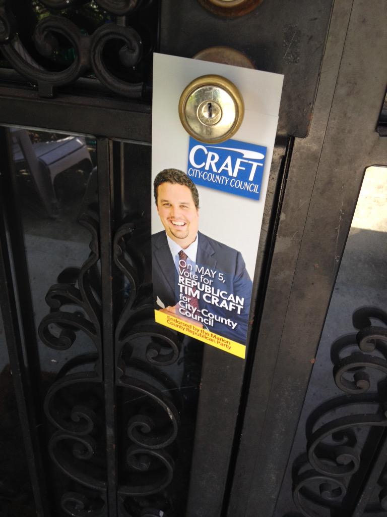 craft4council's tweet photo. Going door to door, talking to families &amp; meeting voters on NE side @mollydeuberry @IndyGOP http://t.co/DHCskGWwEe