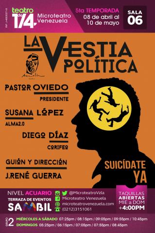 #Sala6 #LaVestiaPolitica con <a href="/pastoroviedo/">Pastor  Oviedo</a> y <a href="/Susygreis/">Susana López</a> Original de <a href="/JReneGO/">J Rene Guerra</a> en <a href="/MicroteatroVzla/">MTVZLA</a> <a href="/tusambil/">SAMBIL® Venezuela</a>