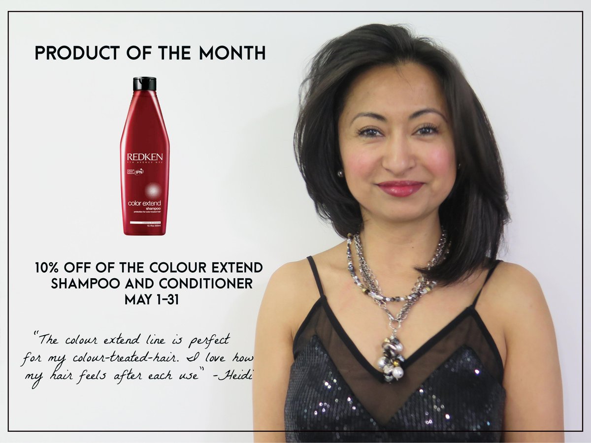 Receive 10% off of Heidi's product of the month: <a href="/RedkenCanada/">Redken Canada</a>'s Colour Extend shampoo and conditioner.