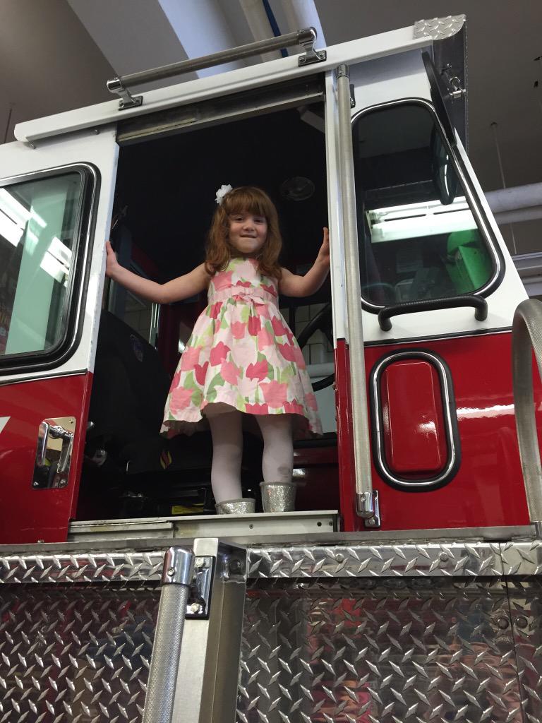 FDNY's tweet photo. #FDNY150 Open Houses are your chance to be a superhero like Grace at #Engine280 #Ladder132 in #Brooklyn! http://t.co/mBF1eS21Lf
