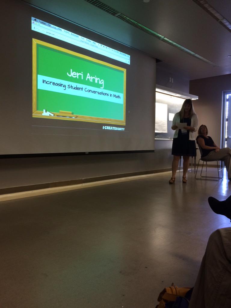 kd0602's tweet photo. .@SueJeri show us how tech supports math conversations in her classroom. #createequity #UCSDCommonCore #techquity http://t.co/HxL2p6JTdP
