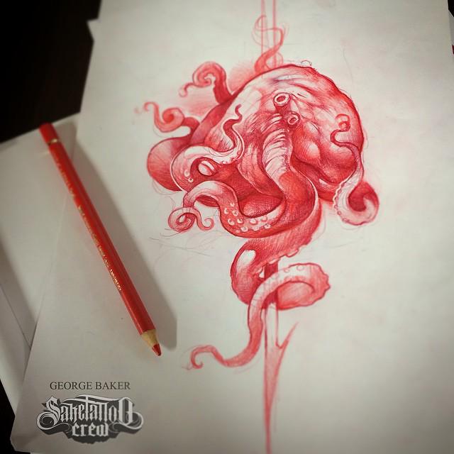 Animal Drawings Octopus Coloring Page » Turkau