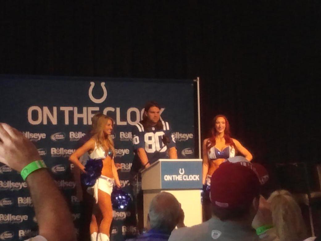 TheBrockEasley's tweet photo. @COBY WITH @Megan_Daniels90 & @sammypaiget OF THE @COLTSCHEER AT THE #COLTSDRAFTPARTY!!! http://t.co/Lgg2ZGAC8y
