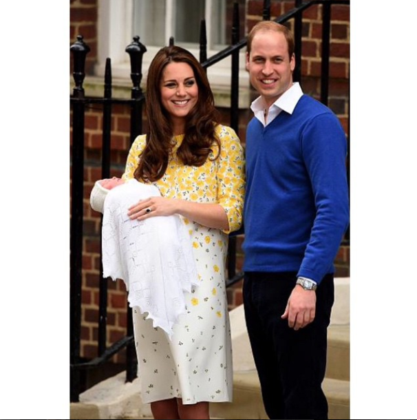 DuchessKatefash's tweet photo. "@jennypackham: The Duchess wore a bespoke silk shift dress with buttercup print. http://t.co/lKTrnPK9Q2" stunning dress