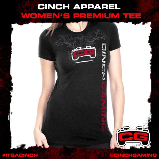 CinchGaming's tweet photo. Women's Premium Tee!
Available here: http://t.co/WSRH6UInsM
#CinchStyle http://t.co/uJxizf9hl5