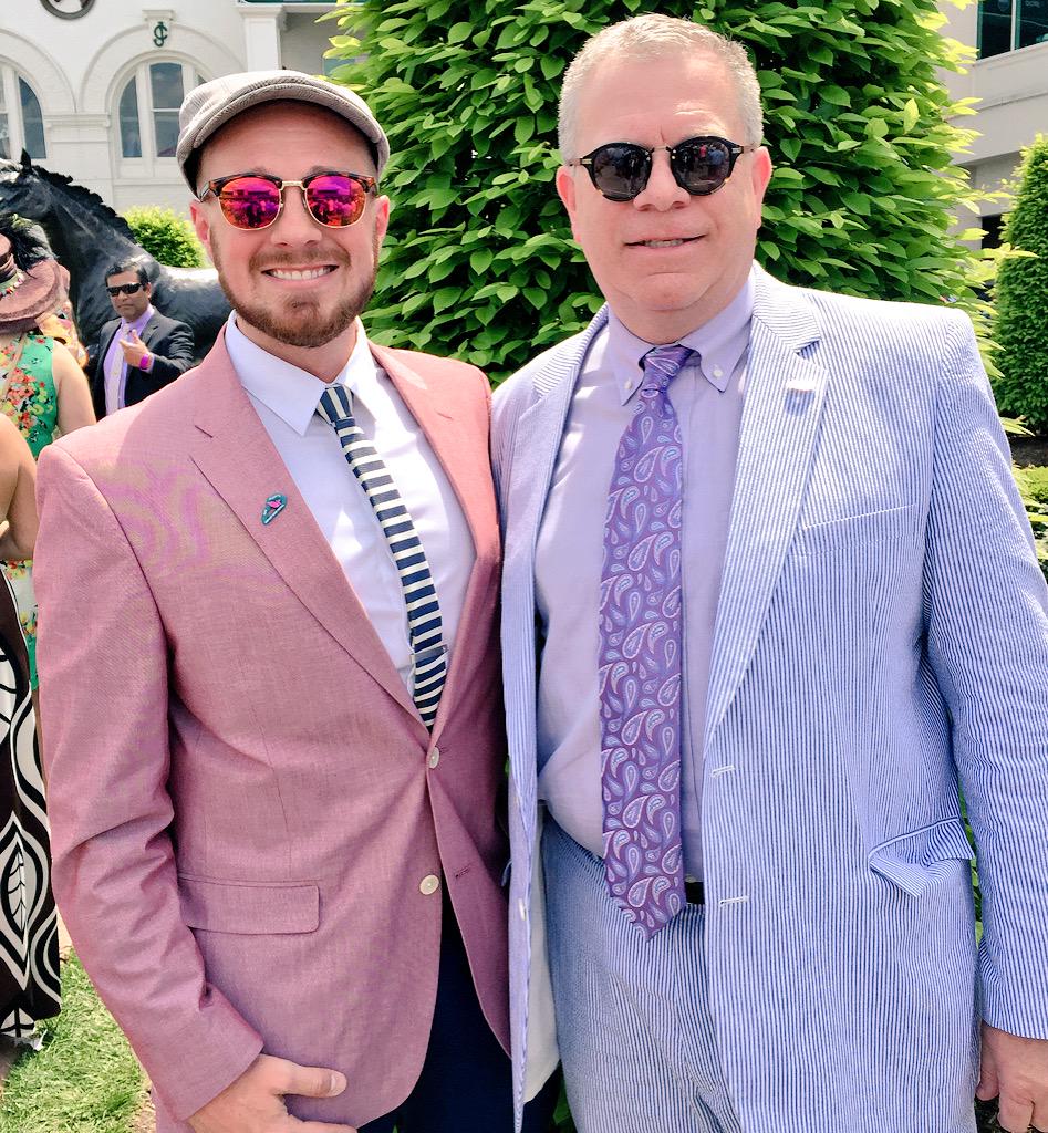 Gary_Andrew's tweet photo. Finally time to relax a little...and I still find time to hang out with this guy at the #KyDerby! @KDFPrez #KDF2015 http://t.co/1gDpzyCpCu