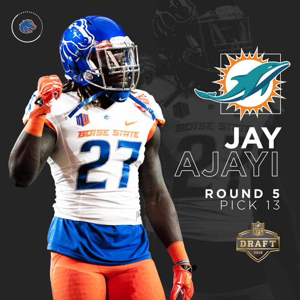 Congratulations Jay Ajayi (<a href="/JayTrain27/">Jay Traylor</a>) on getting drafted by the <a href="/MiamiDolphins/">Miami Dolphins</a> with the 13th pick in the 5th Rd!