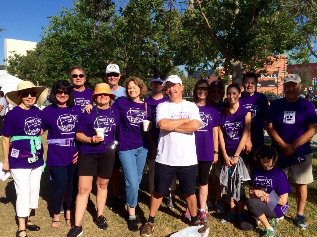thommrozek's tweet photo. My posse turned out in force to mark three of surviving #PurpleStride http://t.co/252SQODmcW