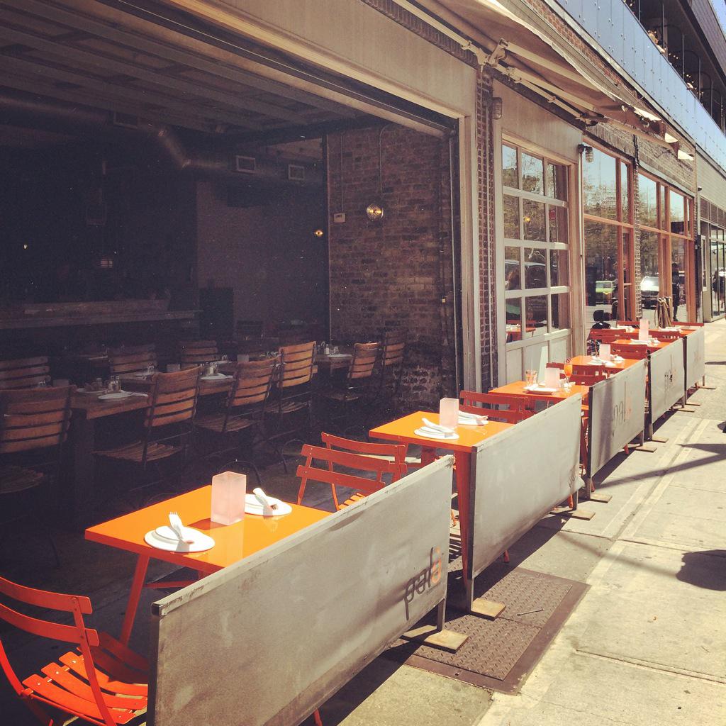 Palanyc's tweet photo. Our sidewalk cafe is officially open http://t.co/X6CxOAFiLR