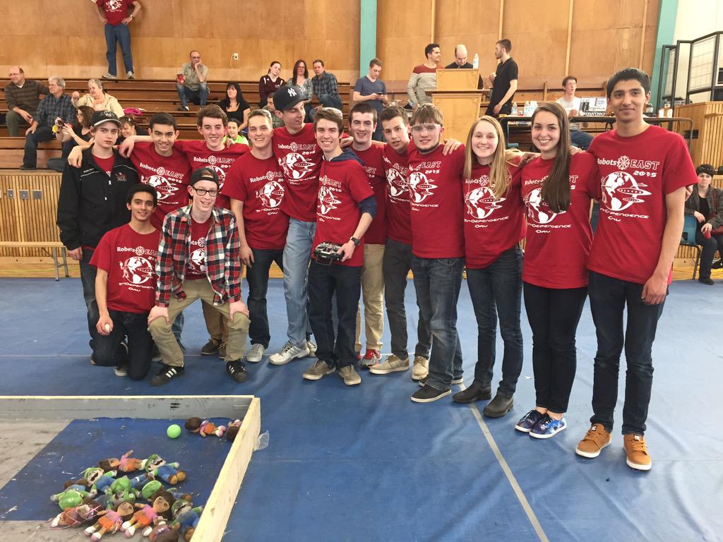 RHSEngineering's tweet photo. It's been a tough day, but also a rewarding day!  Go Rothesay High Engineering with their bot: Molly v2.0 http://t.co/XSKjksoBu2