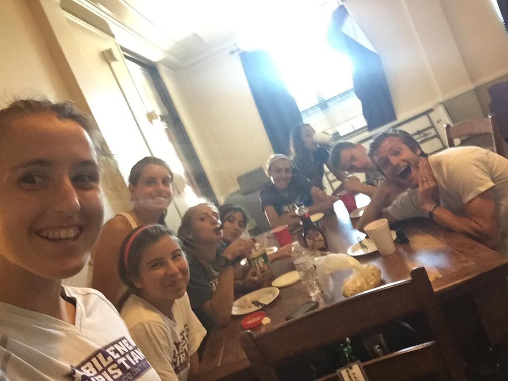 After a speed workout we need some pancakes to recover!